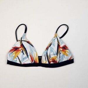 Lively Swim Padded Bralette Bikini Swimsuit Top Tropical Floral Print sz S